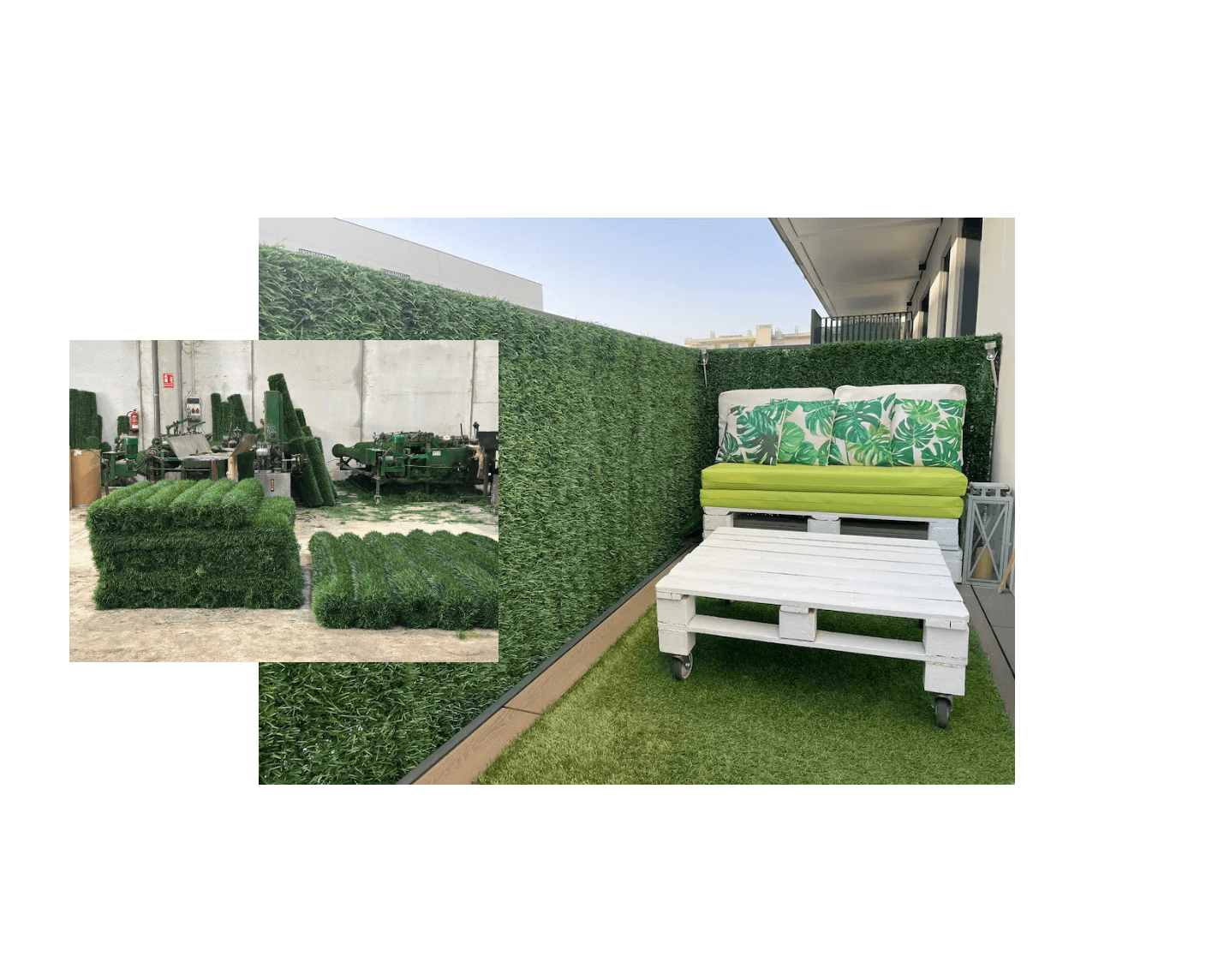 seto artificial, fabrica y fjardin