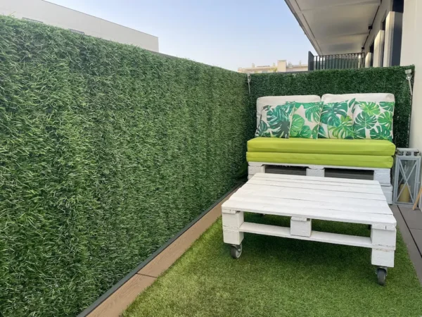 Seto Artificial Verde Decorativo para Vallas y Ocultaciones de Jardín 99% - Imagen 4
